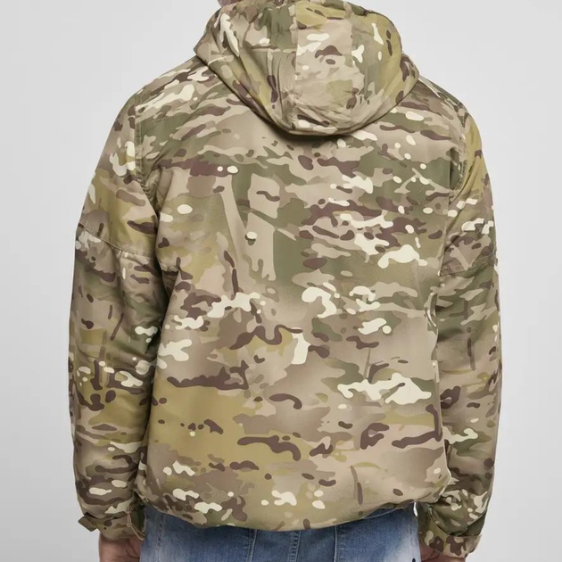 Куртка тактична Анорак Brandit Windbreaker Fleece Pull-over Tactical M Camo - зображення 2