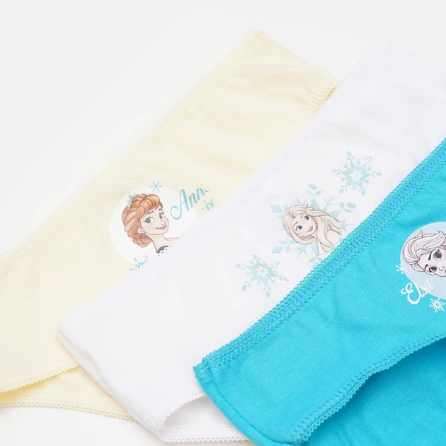 Набір дитячих трусів-сліпів 3 шт для дівчинки Disney Frozen DIS FROZ 52 33 B117 3-PACK BOX 122-128 см Жовтий/Білий/Синій (5904009162408) - Фото 3 Набір дитячих трусів-сліпів 3 шт для дівчинки Disney Frozen DIS FROZ 52 33 B117 3-PACK BOX 122-128 см Жовтий/Білий/Синій (5904009162408) - зображення 3