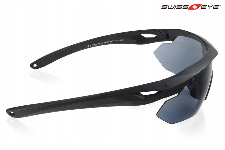 Окуляри балістичні Swiss Eye Nighthawk BLACK! + кріплення для окулярів - зображення 2