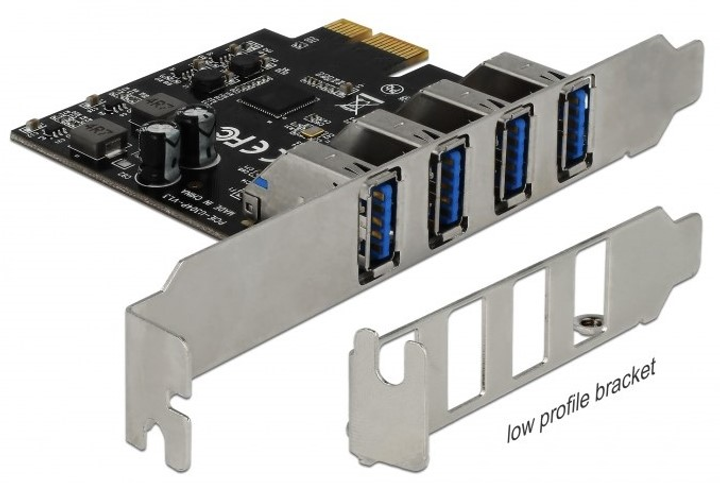 Карта розширення Delock PCI-Express 4 x USB 3.0 Type-A (90304) - зображення 2