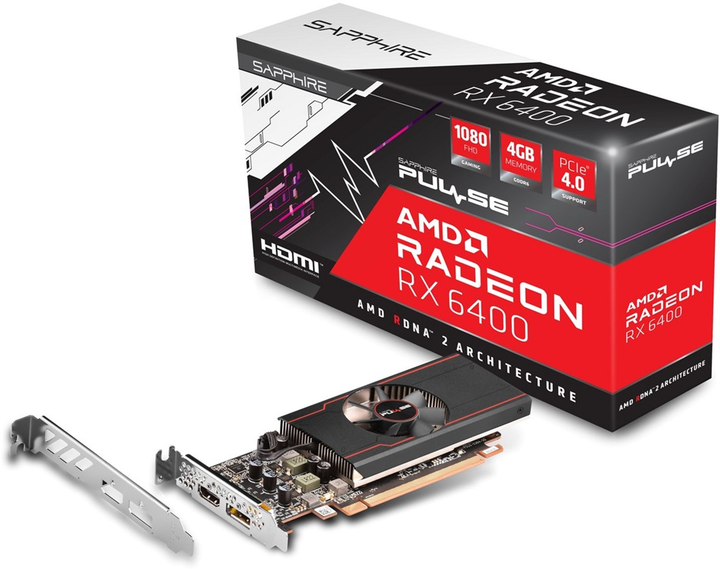 Відеокарта Sapphire PCI-Ex Radeon RX 6400 4GB GDDR6 (64bit) (780/16000) (1 x HDMI, 1 x DisplayPort) (11315-01-20G) - зображення 6