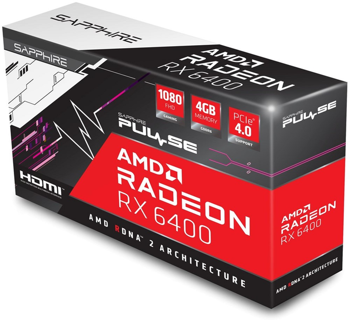 Відеокарта Sapphire PCI-Ex Radeon RX 6400 4GB GDDR6 (64bit) (780/16000) (1 x HDMI, 1 x DisplayPort) (11315-01-20G) - зображення 7