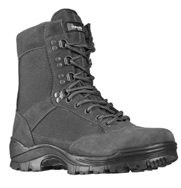 Ботинки тактические демисезонные Mil-Tec Side zip boots на молнии серые 12822108 размер 40 - изображение 1