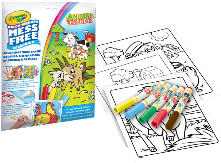 Crayola Раскраска с фломастерами (5 цв.) Color Wonder Герои в масках