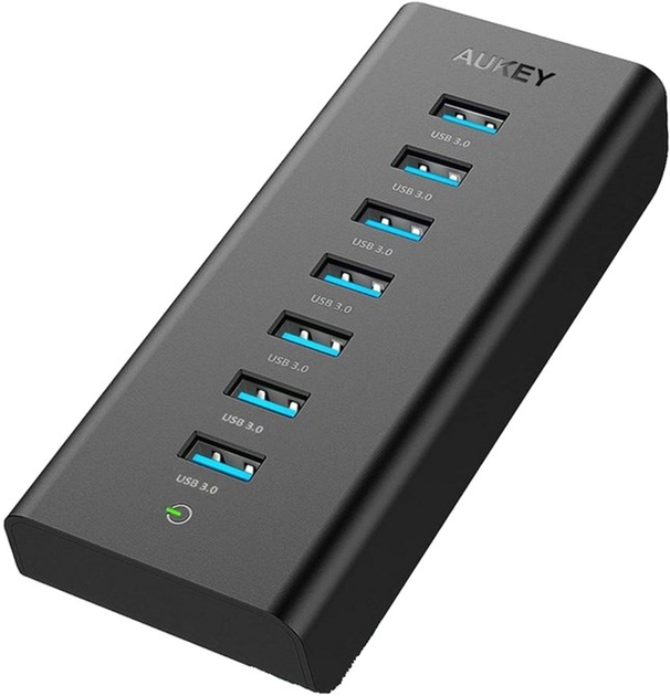 USB-хаб Aukey 7x USB-A 3.0 Black (CB-H3) - зображення 1