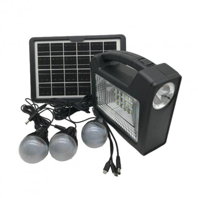 Переносной светодиодный фонарь Solar light system CL-28 с солнечной панелью 3-мя лампочками - зображення 1