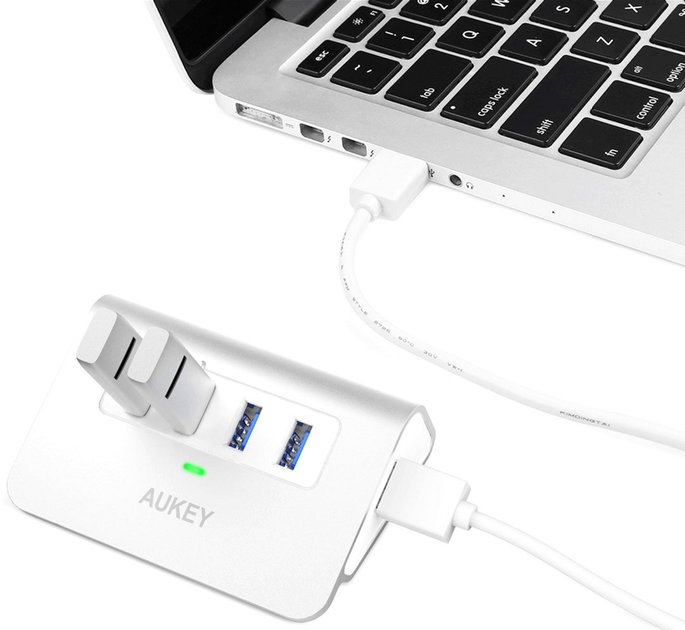 Hub USB Aukey USB-A - 4xUSB 3.0 5Gbps (CB-H5) - obraz 6