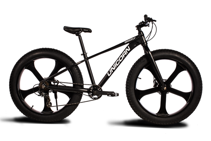Горный алюминиевый велосипед на литых дисках Unicorn BV Grizzly Fat-Bike 26″ Рама 17 Чёрный - изображение 2