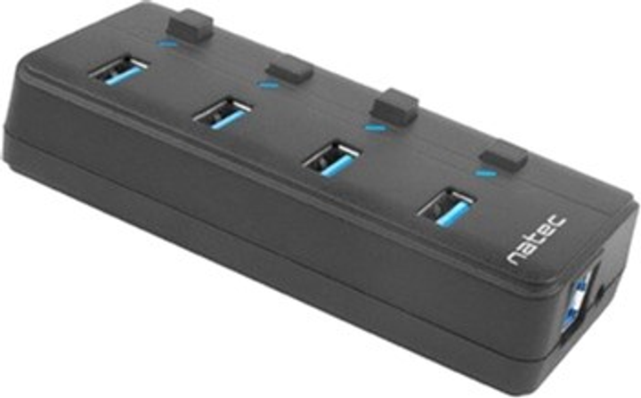 USB-хаб Natec Mantis 2 4x USB 3.0 Black (NHU-1557) - зображення 3