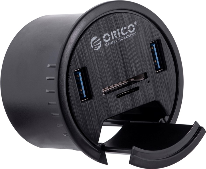 USB-хаб Orico USB-A 3.1, 2хUSB-A, SD Reader (DESK-2UST-BK-BP) - зображення 7