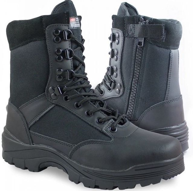 Черевики тактичні чорні демісезонні Mil-Tec Side zip boots на блискавці 12822102 розмір 42 - зображення 1