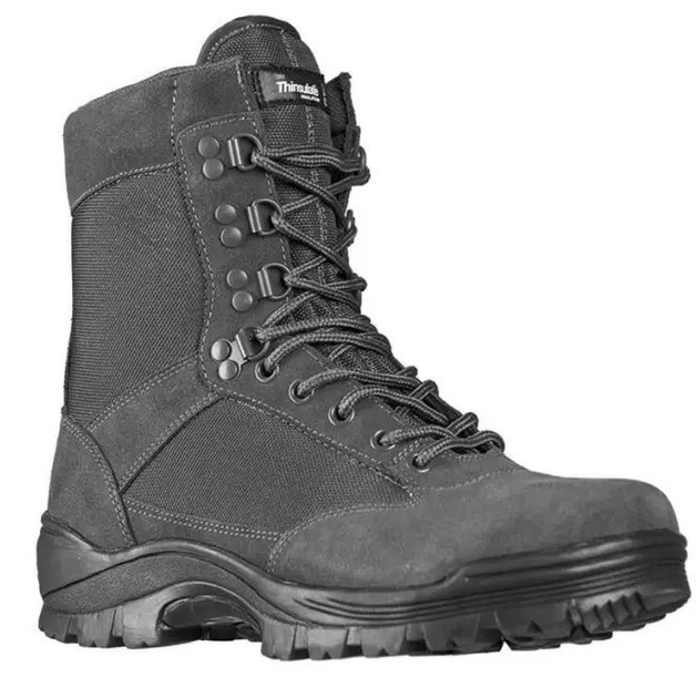 Ботинки тактические демисезонные серые Mil-Tec Side zip boots на молнии 12822108 размер 41 - изображение 1