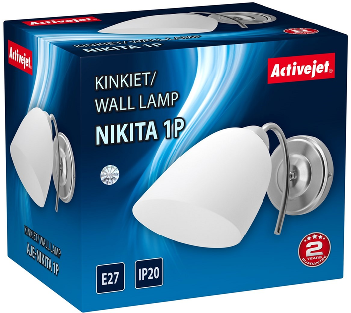 Бра Activejet NIKITA E27 Nickel (5901443115991) - зображення 5
