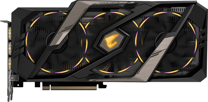 Gigabyte PCI-Ex GeForce RTX 2080 Aorus 8GB GDDR6 (256bit) (1845/14000) (Typ-C, 3 x HDMI, 3 x Display Port) (GV-N2080AORUS-8GC) - obraz 1