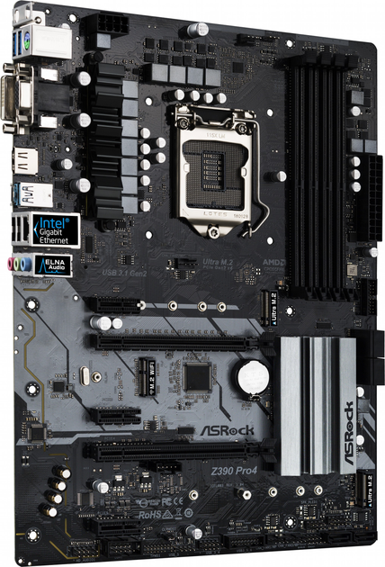 Материнська плата ASRock Z390 Pro4 (s1151, Intel Z390, PCI-Ex16) - зображення 2