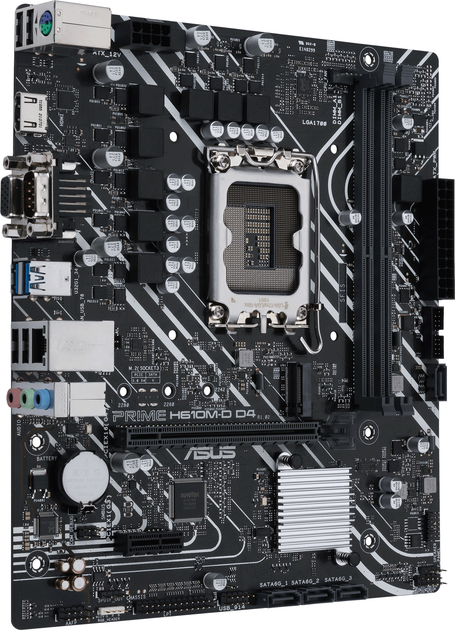 Материнська плата Asus PRIME H610M-D D4 (s1700, Intel H610, PCI-Ex16) - зображення 2