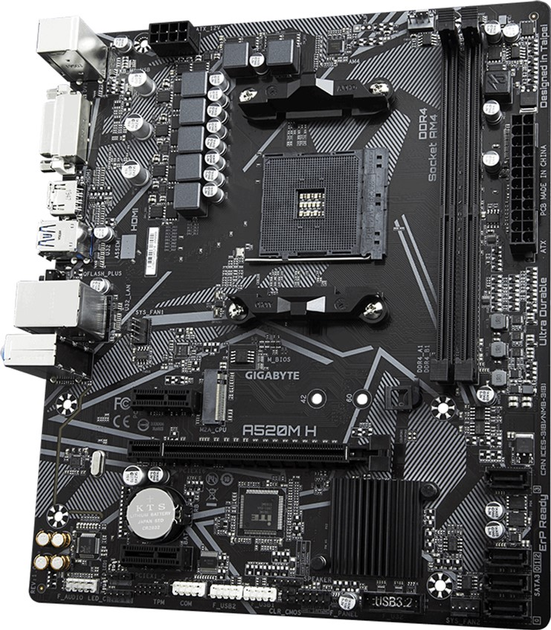 Płyta główna Gigabyte A520M H (sAM4, AMD A520, PCI-Ex16) - obraz 2