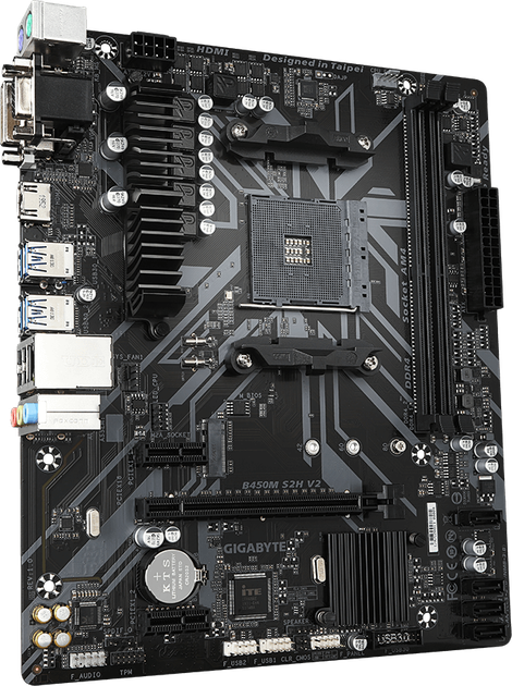 Płyta główna Gigabyte B450M S2H V2 (sAM4, AMD B450, PCI-Ex16) - obraz 2