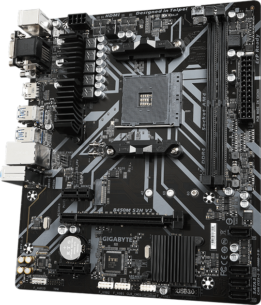 Płyta główna Gigabyte B450M S2H V2 (sAM4, AMD B450, PCI-Ex16) - obraz 3