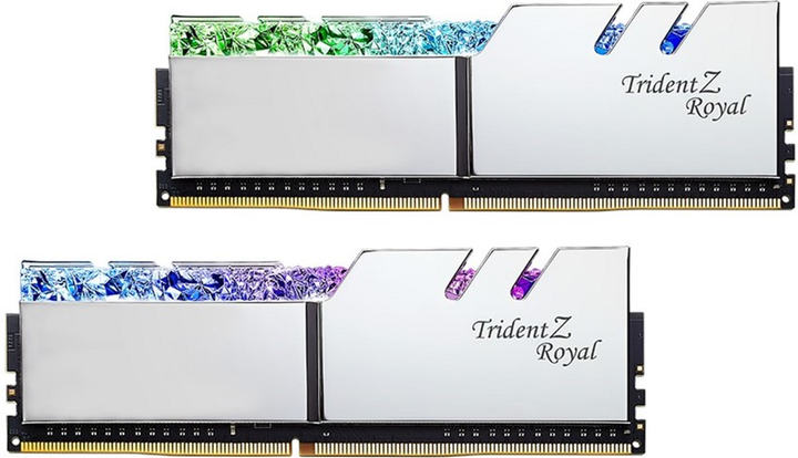 Оперативна пам'ять G.Skill DDR4-4000 65536MB PC4-32000 (Kit of 2x32768) Trident Z Royal Silver (F4-4000C18D-64GTRS) - зображення 1