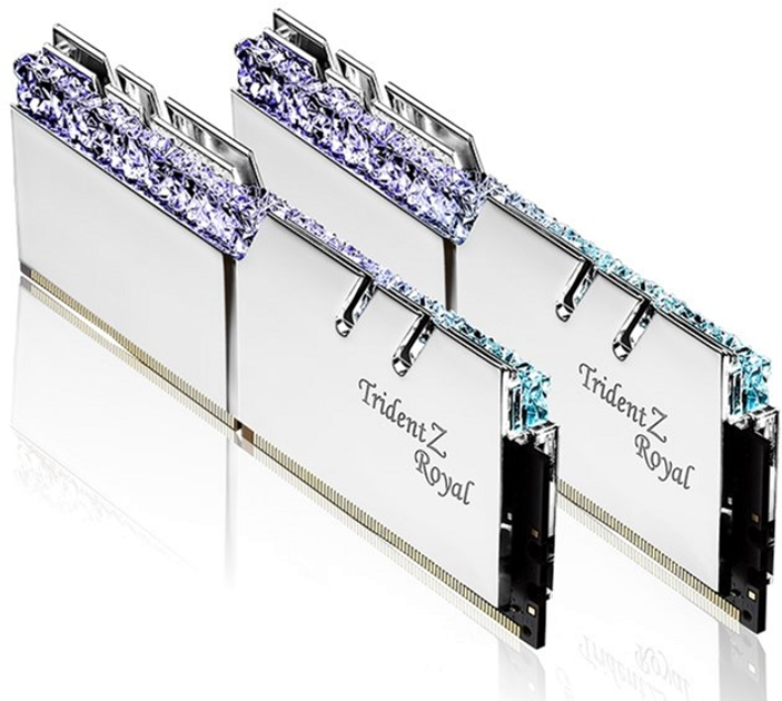 Pamięć RAM G.Skill DDR4-4000 32768MB PC4-32000 (zestaw 2x16384) Trident Z Royal Silver (F4-4000C18D-32GTRS) - obraz 3