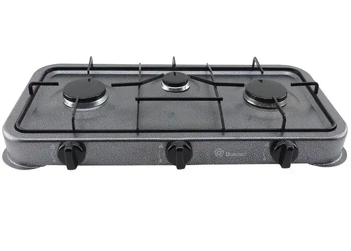 Плита газовая настольная трехконфорочная Domotec MS-6603 черный - изображение 4