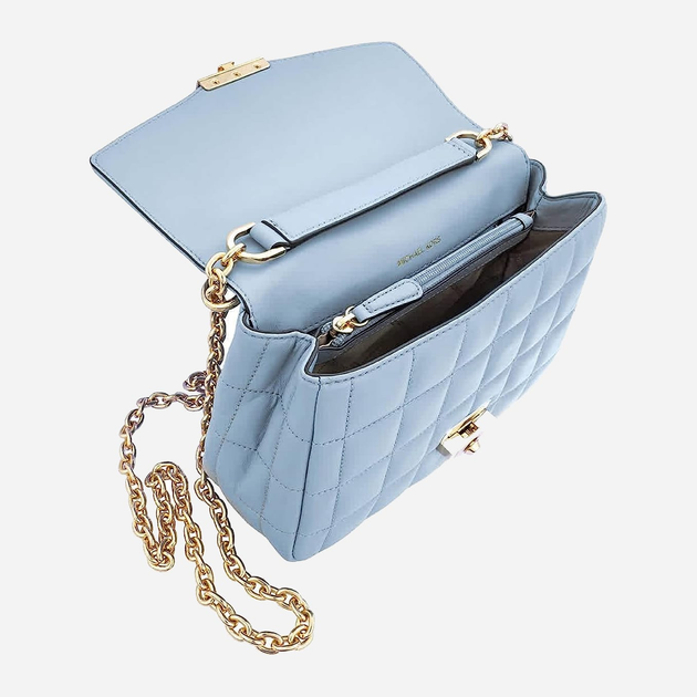 Torebka crossbody damska ze skóry naturalnej Michael Kors 30F0G1SL3L-487 Błękitna (194900927687) - obraz 3