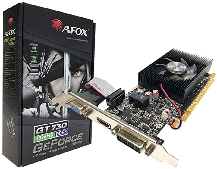 Відеокарта AFOX GeForce GT730 4Gb Low Profile (AF730-4096D3L5) – фото ...