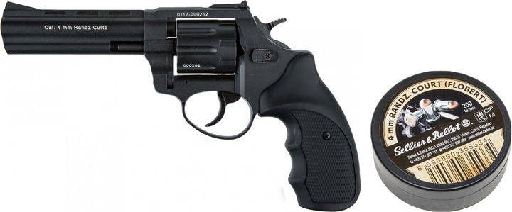 Набор Револьвер Meydan Stalker S 4 мм 4.5" Black + Патроны Флобера Sellier (38800030_12110101) & Bellot Randz Curte 4 мм 0.5 г 200 шт - изображение 1