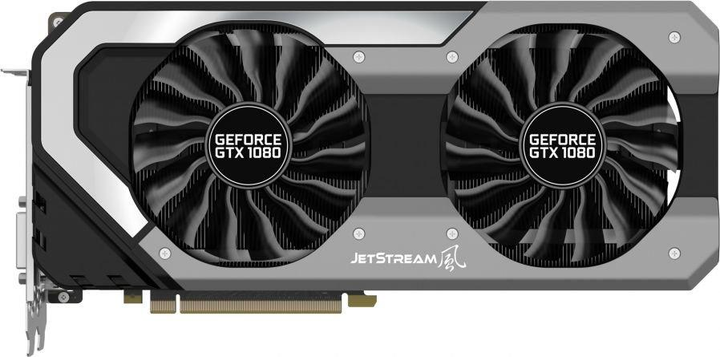 Palit PCI-Ex GeForce GTX 1080 Super JetStream 8GB GDDR5X (256bit) (1708/10000) (DVI, HDMI, 3 x DisplayPort) (NEB1080S15P2-1040J) - obraz 1