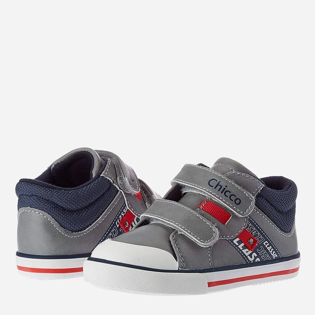 Trampki chłopięce na rzepy Chicco Grit B63668 19 Szare (1064631000000) - obraz 2