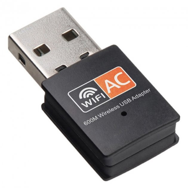 Двухдиапазонный USB Wi-Fi 5 (AC) 600Mbps адаптер AC600 2.4/5GHz Black ...