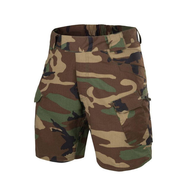 Шорты тактические мужские UTS (Urban tactical shorts) 8.5"® - Polycotton Ripstop Helikon-Tex US Woodland (Лесной камуфляж) S/Regular - изображение 1