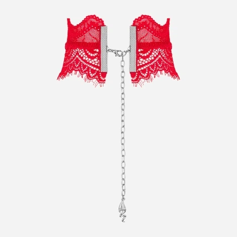 Erotyczny choker Obsessive Bergamore One Size Czerwony (5901688239896) - obraz 2