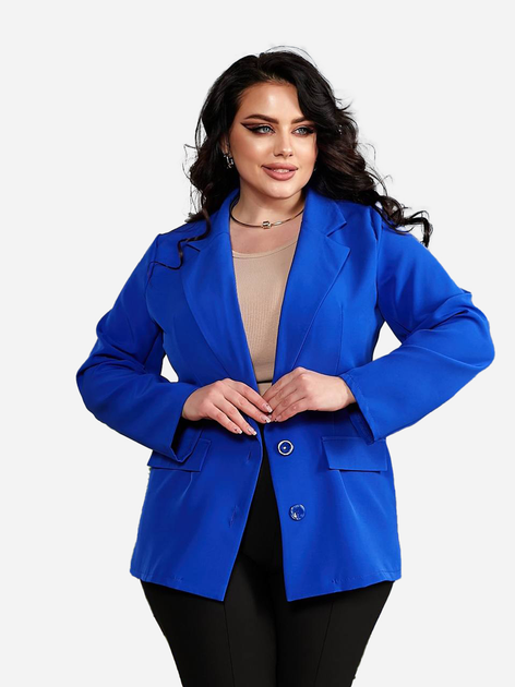 Пиджак удлиненный женский Miss elegant 430 50-52 Электрик ...