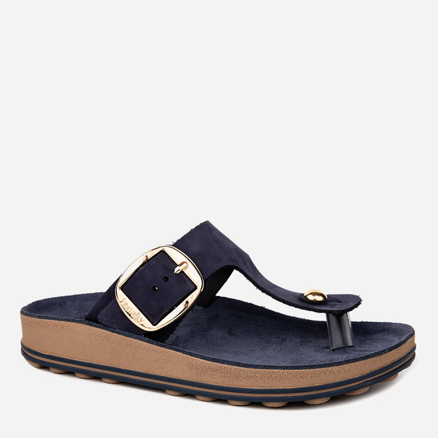 Klapki japonki damskie skórzane Fantasy Sandals Brooke S330 39 Granatowe (5207200132523) - obraz 1