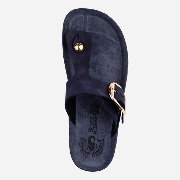 Klapki japonki damskie skórzane Fantasy Sandals Brooke S330 38 Granatowe (5207200132516) - obraz 3
