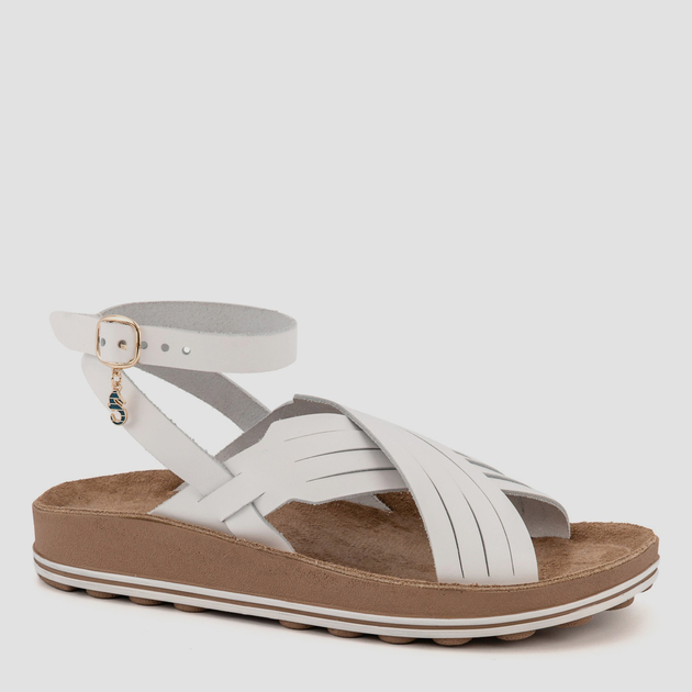 Sandały damskie skórzane Fantasy Sandals Emilia S334 36 Białe (5207200165200) - obraz 1