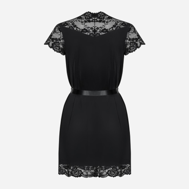 Szlafrok erotyczny Obsessive 810-PEI-1 2XL/3XL Czarny (5901688222997) - obraz 6