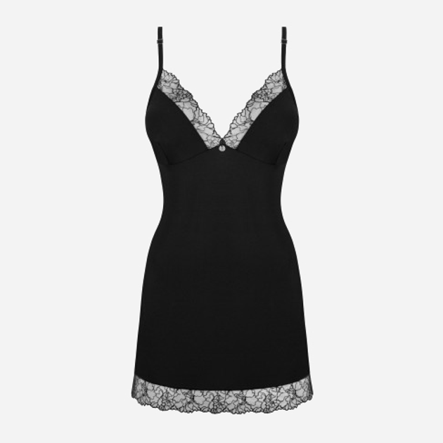 Komplet erotyczny (halka + stringi) Obsessive Bella Rou XL/2XL Black (5901688252345) - obraz 5
