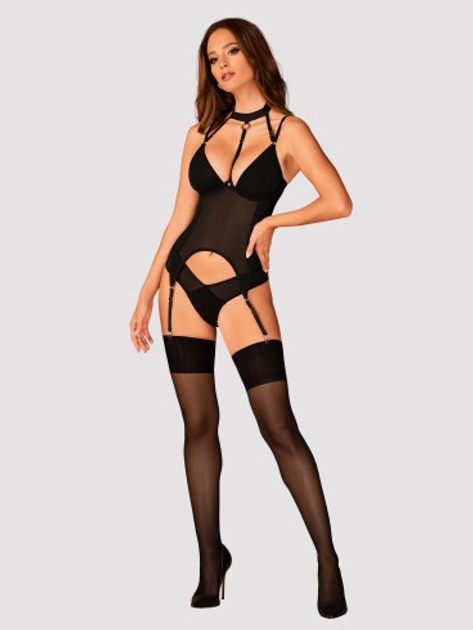 Erotyczny gorset Obsessive Brasica XS/S Czarny (5901688250402) - obraz 3
