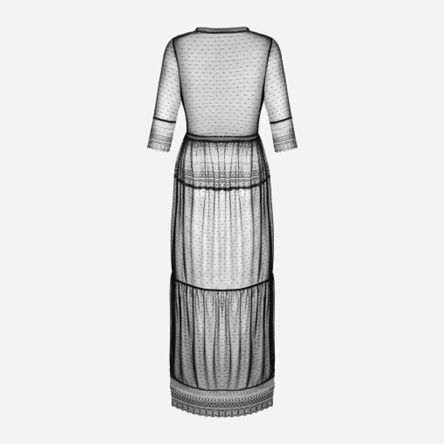 Еротичний халат Obsessive Estiqua XL/2XL Чорний (5901688238455) - зображення 6