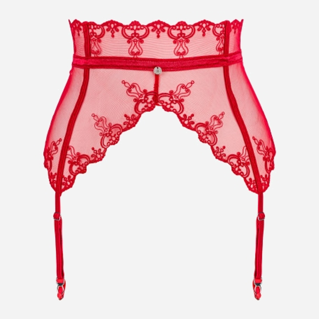 Erotyczny pasek do pończoch Obsessive Lonesia L/XL Czerwony (5901688237298) - obraz 5