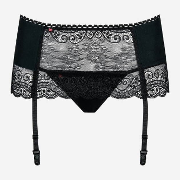 Erotyczny pasek do pończoch Obsessive Miamor S/M Black (5901688209813) - obraz 5