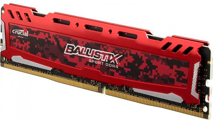 Pamięć RAM Crucial DDR4-2666 16384MB PC4-21300 Ballistix Sport LT czerwony (BLS16G4D26BFSE) - obraz 2