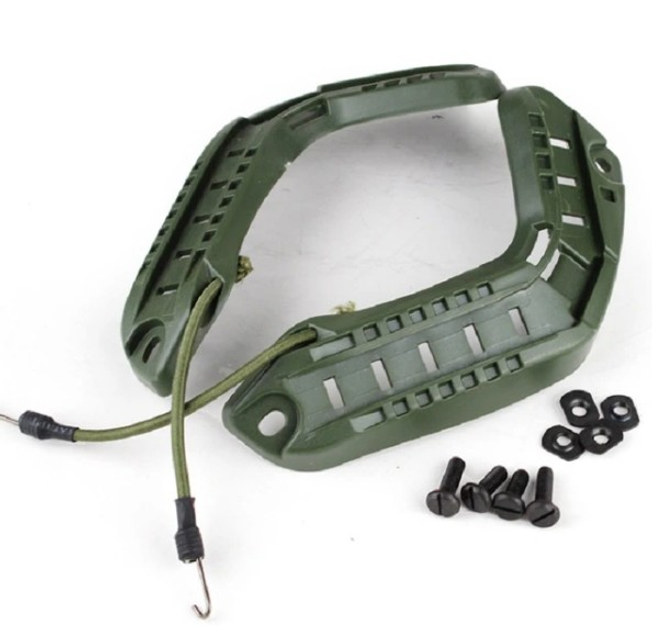 Рельсовые крепления Рельсы направляющие на тактический шлем Fast Зеленый - изображение 1