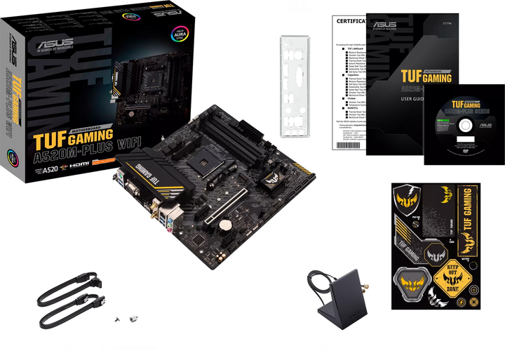 Материнська плата Asus TUF GAMING A520M-PLUS WIFI (sAM4, AMD A520, PCI-Ex16) - зображення 5