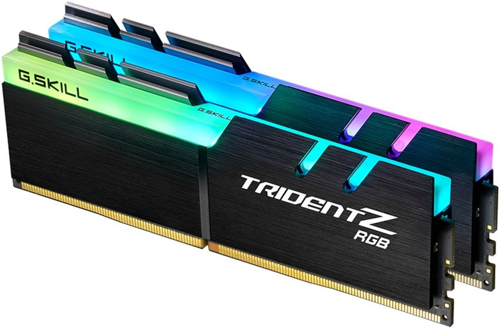 Pamięć RAM G.Skill DDR4-3200 16384MB PC4-25600 (zestaw 2x8192) Trident Z RGB czarny (F4-3200C16D-16GTZRX) - obraz 2