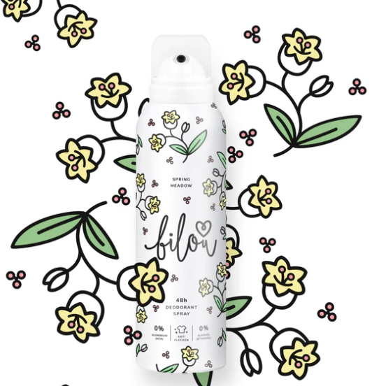 Дезодорант Bilou Spring Meadow (ландыш и жасмин с тонкой нотой персика и смородины) 150 мл - Фото 1 Дезодорант Bilou Spring Meadow (ландыш и жасмин с тонкой нотой персика и смородины) 150 мл - изображение 1