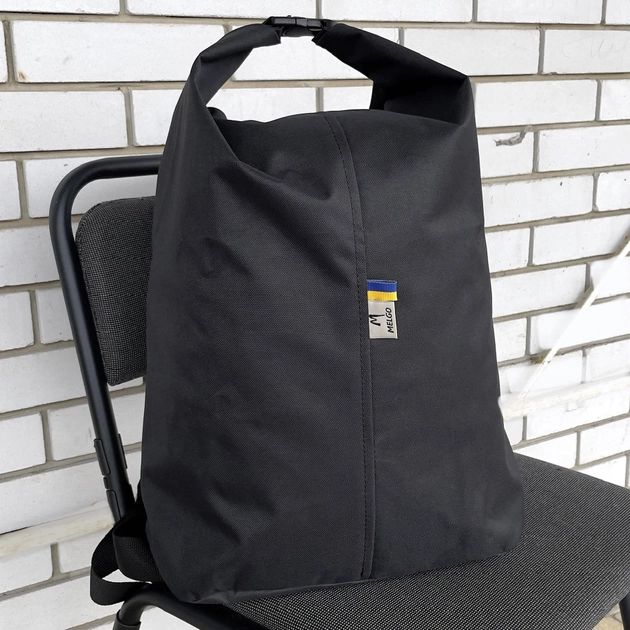 Баул-рюкзак влагозащитный тактический, вещевой мешок на 25 литров Melgo чёрный - изображение 1